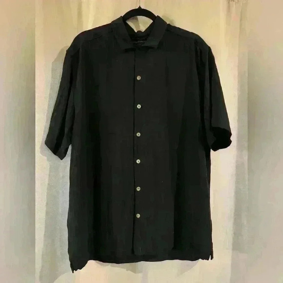Men’s Black Tommy Bahama Button Down - Picture 1 of 7